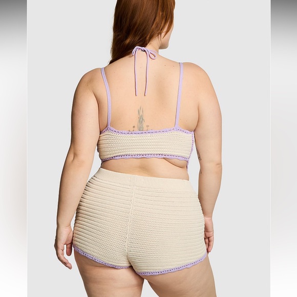 VICTORIAS SECRET• crochet butterfly top and short set - Picture 2 of 8